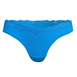 Size L (11-13) No Boundaries Thong Panty with Lace, Trim